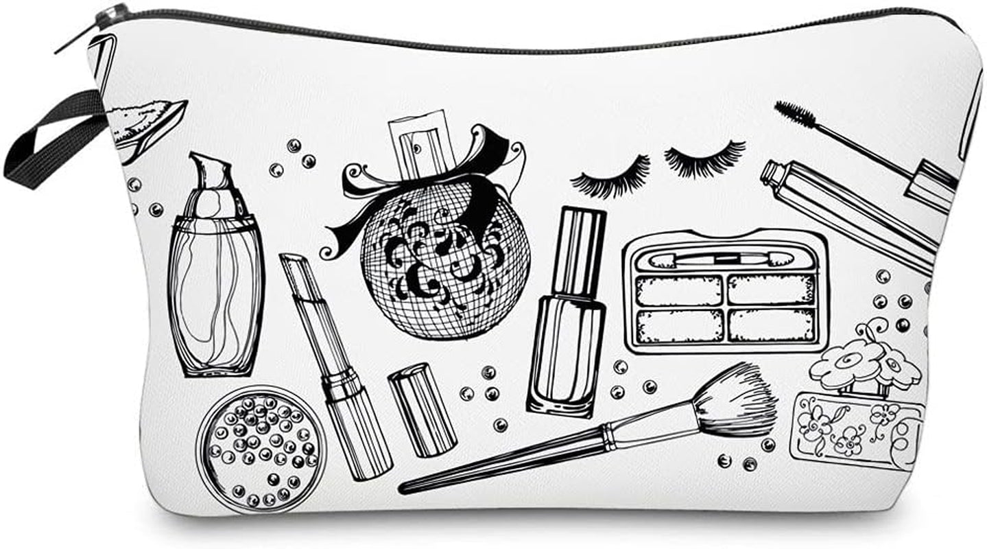 Cosmetic Bag for Women, Adorable Roomy Makeup Bags Travel Water Resistant Toiletry Bag Accessories Organizer (L2-55244)