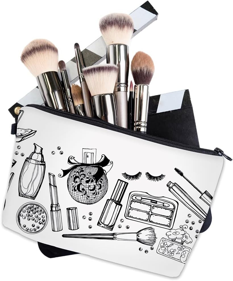 Cosmetic Bag for Women, Adorable Roomy Makeup Bags Travel Water Resistant Toiletry Bag Accessories Organizer (L2-55244)