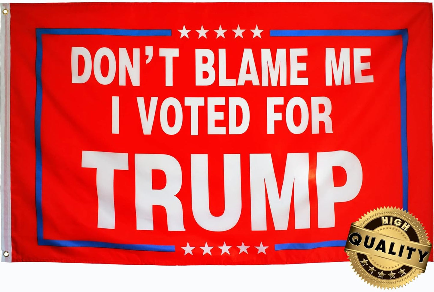 Trump 2024 Flag 3X5 Ft - Don'T Blame Me I Voted for Trump Flag - Bright Vivid Colors, Double Stitched, Durable Brass Grommets - Donald Trump for President Re-Elect 2024 Flags (Red)