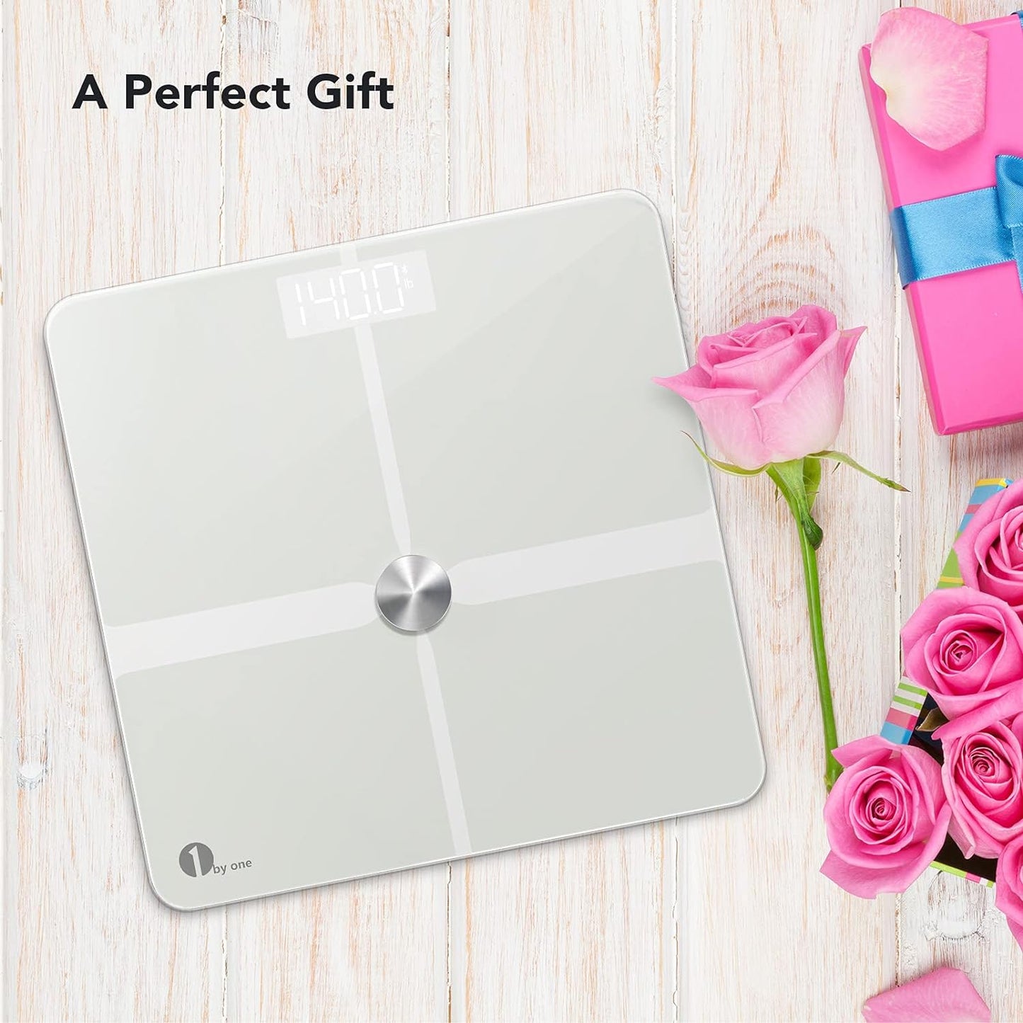 Body Weight Scale, Body Fat Scale, Digital Bathroom Scales, Accurate ITO Technology Bluetooth Scale with BMI, 14 Measurements, 3 AAA Batteries and Body Tape Measure Included, 400Lbs