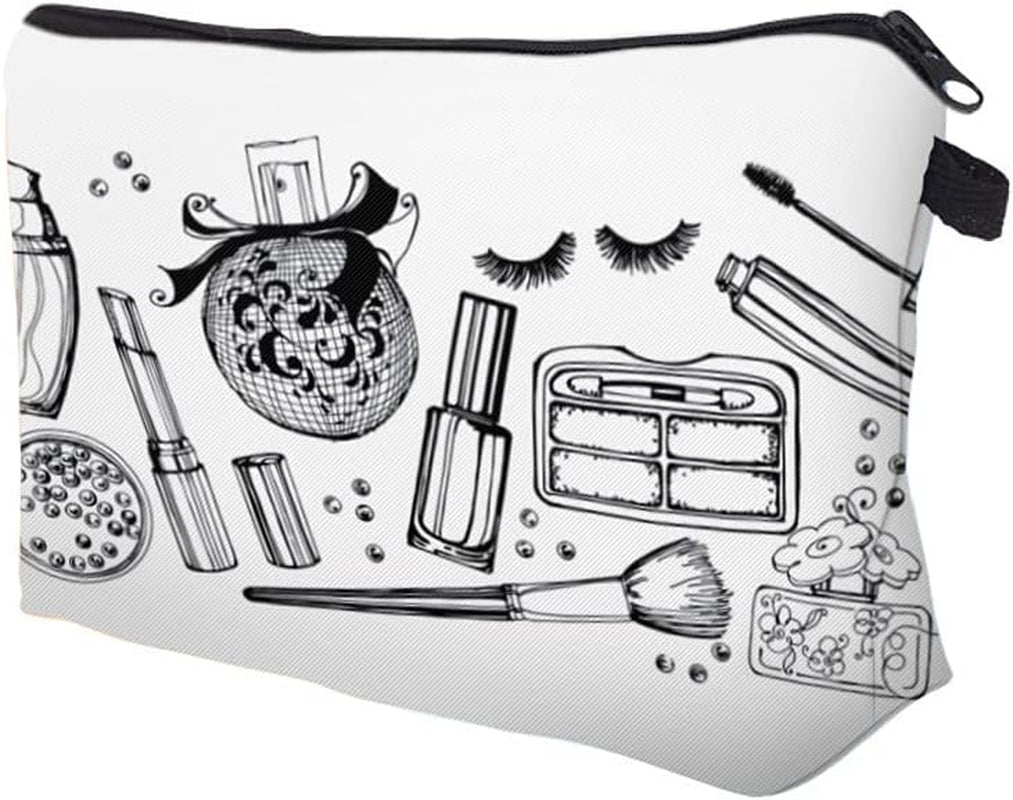 Cosmetic Bag for Women, Adorable Roomy Makeup Bags Travel Water Resistant Toiletry Bag Accessories Organizer (L2-55244)