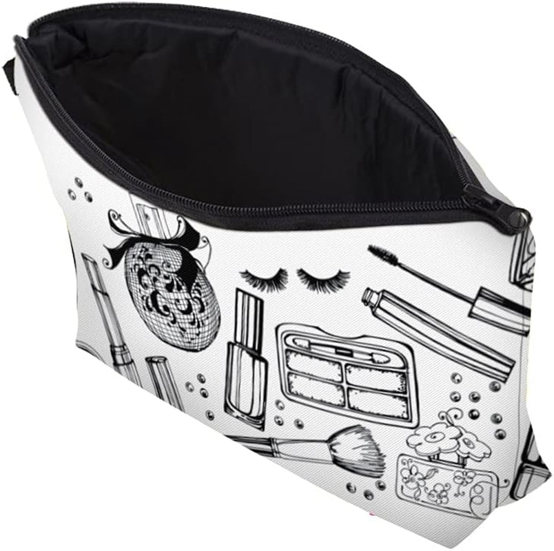Cosmetic Bag for Women, Adorable Roomy Makeup Bags Travel Water Resistant Toiletry Bag Accessories Organizer (L2-55244)