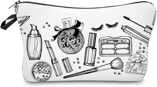 Cosmetic Bag for Women, Adorable Roomy Makeup Bags Travel Water Resistant Toiletry Bag Accessories Organizer (L2-55244)
